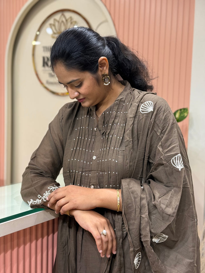 Pure Mul Cotton Collection with embroidery Work ( Cotton Lining) Extra Soft Fabric | R190