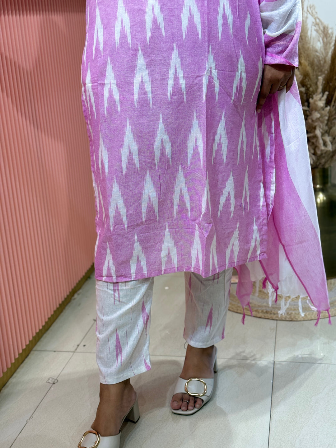 Ikkat Cotton Collection With Full Length Dupatta | R200