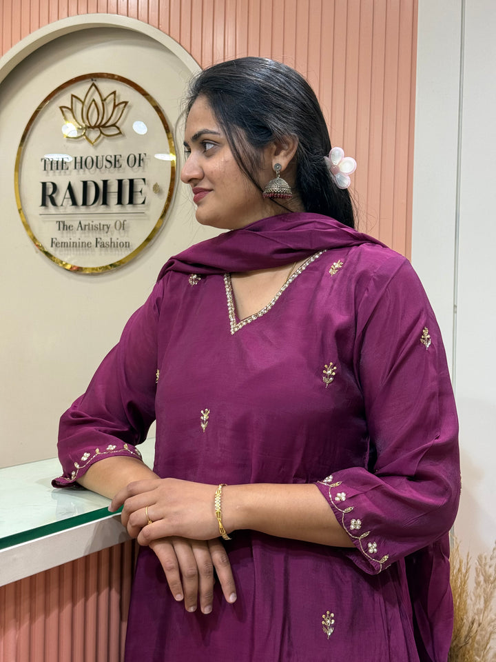 Mul Chanderi Semi Party Wear | R214