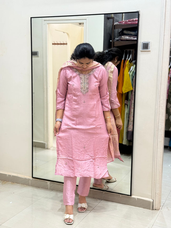 Dola Silk Kurta Set – Elegant Festive Collection | R116
