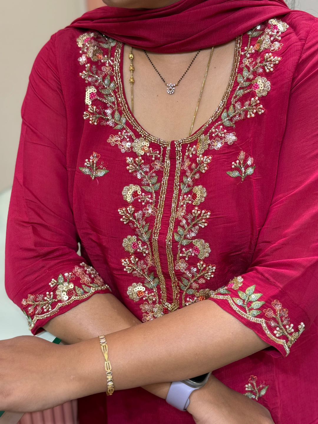Pure Mul Chanderi Collection with Handwork ( Cotton Lining) | R216