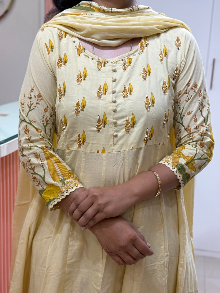 Pure Cotton Anarkali Style Collection with cotton Lining | R164