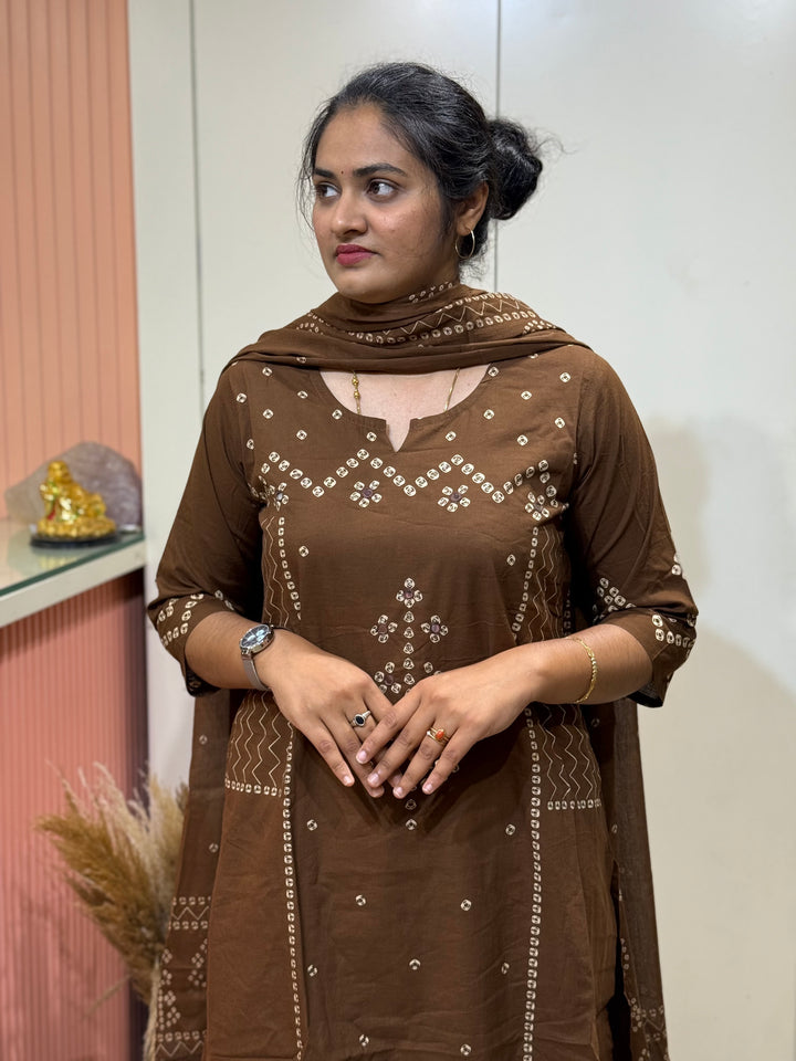 60-60 cotton 3 piece kurta set| R170