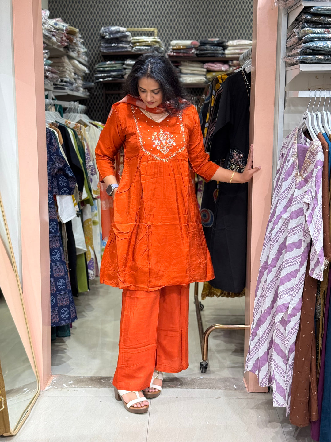 Dola Silk Semi Party Wear Collection (Cotton Lining Available )| R217