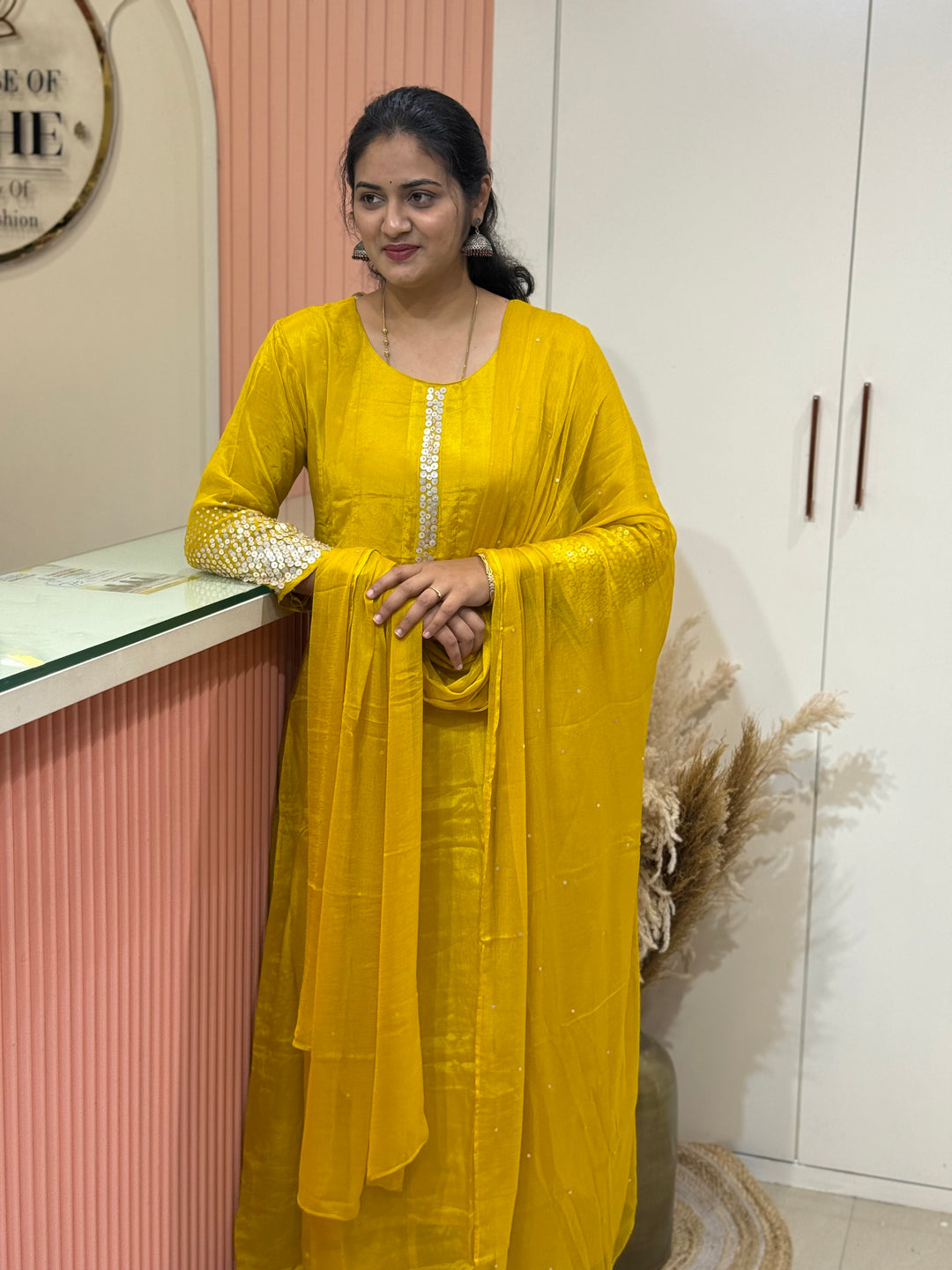 Festive Series Pure Chinon Sequin Work 3 Pc Suit – RADHE36