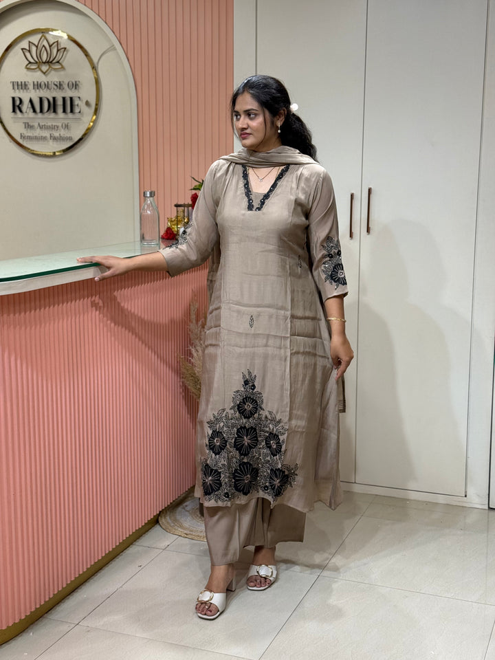 Pure Mul Chanderi Collection with embroidery Work(cotton Lining) | R229