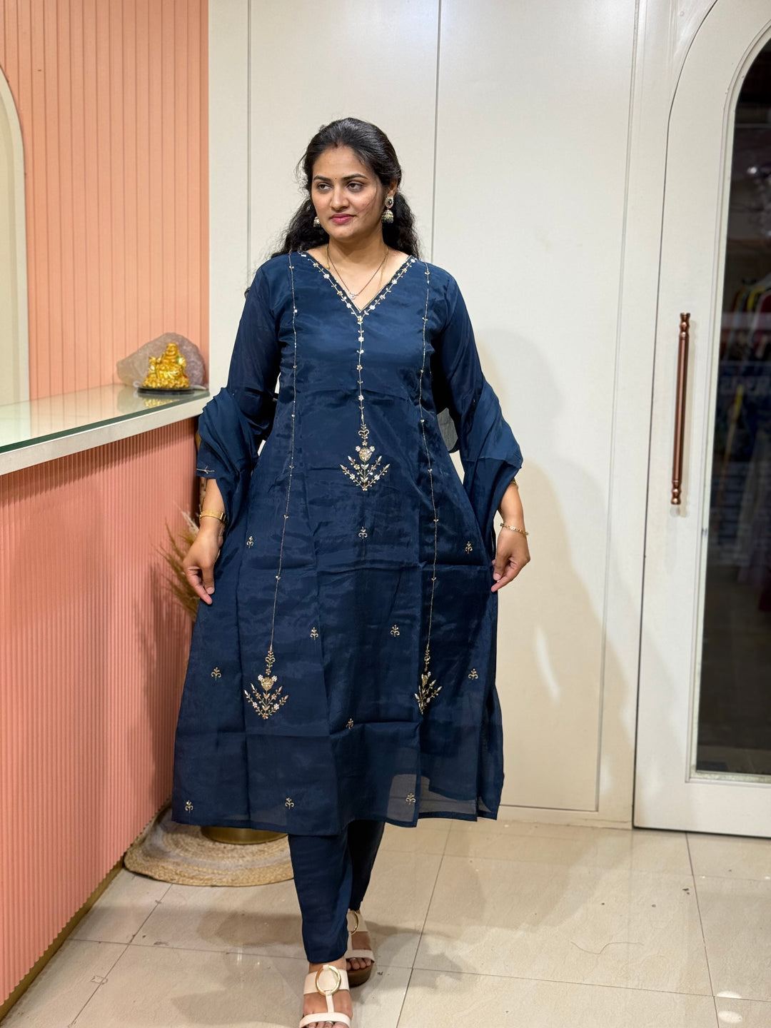 S Mul Chanderi Semi Party wear |R138