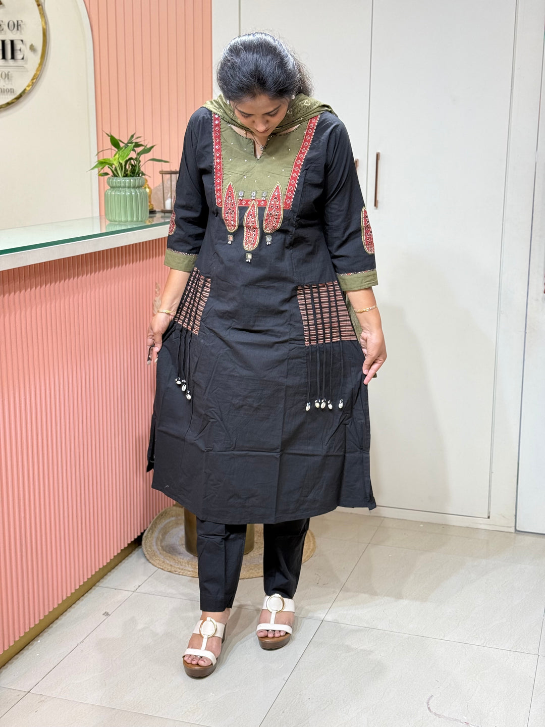 Cotton Collection with Patch Work (Print Dupatta) | R210