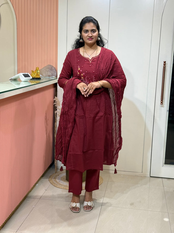 Mul Cotton 3 Pc Kurta Set Collection | cotton lining available | R135