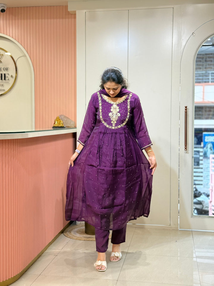 Mul Chanderi Yoke Pattern Collection | R203