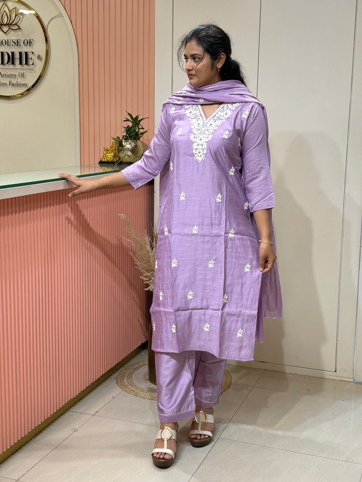 Vatican &amp; Mul Chanderi Embroidered Collection | R209