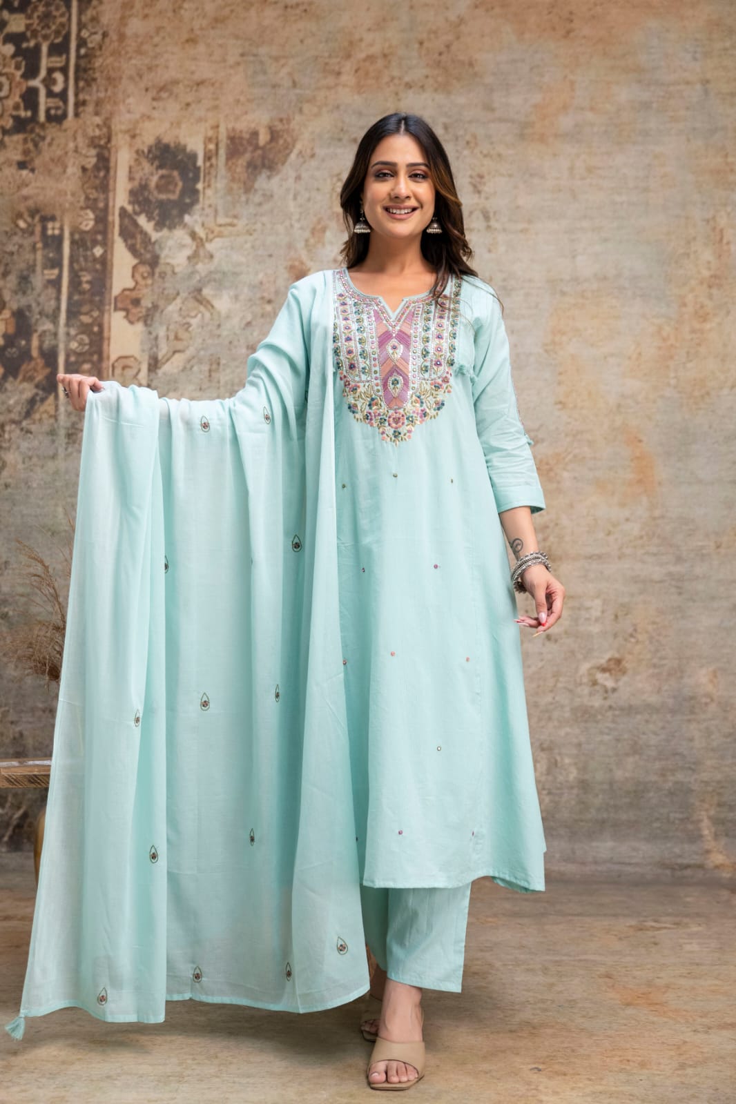 Mulmul Cotton New Collection With Embroidery Work | R190
