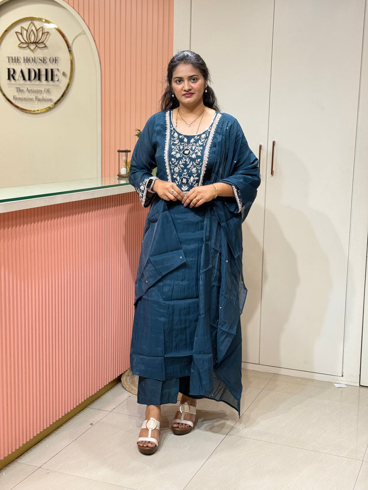 Pure Mul Chanderi Collection with Handwork ( Cotton Lining) | R229