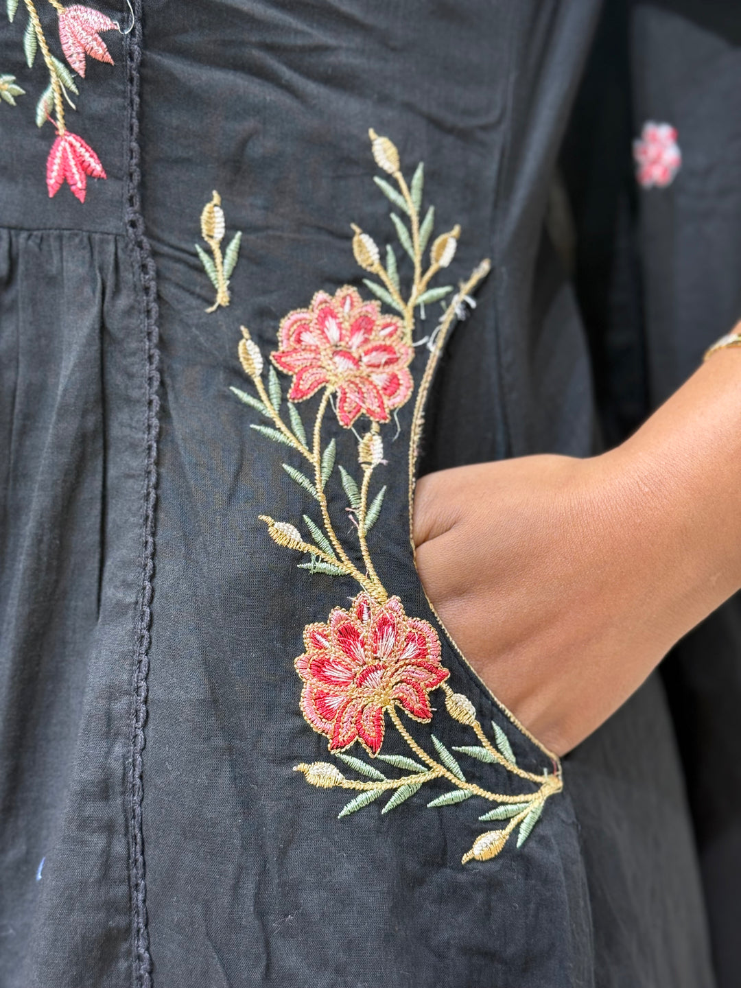 Mul Cotton Collection with Embroidery work (Both the Side Pockets) | R150