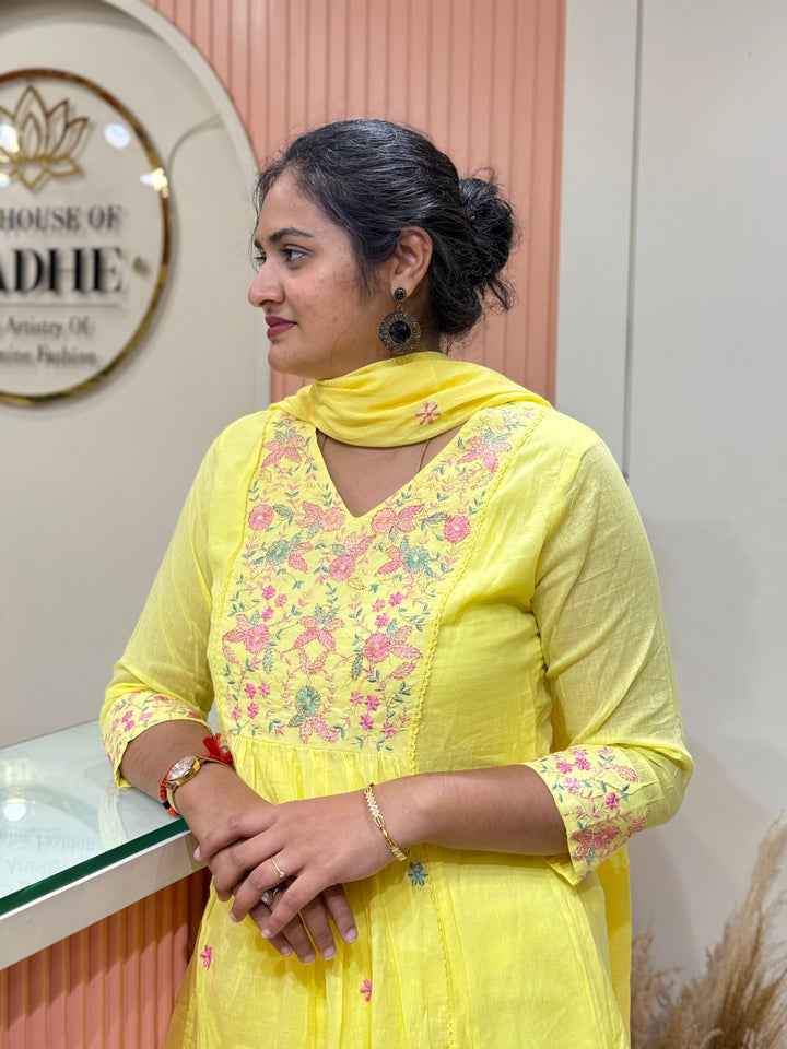 Pure Mul Cotton with Embroidery Work (Cotton Lining)  | R168