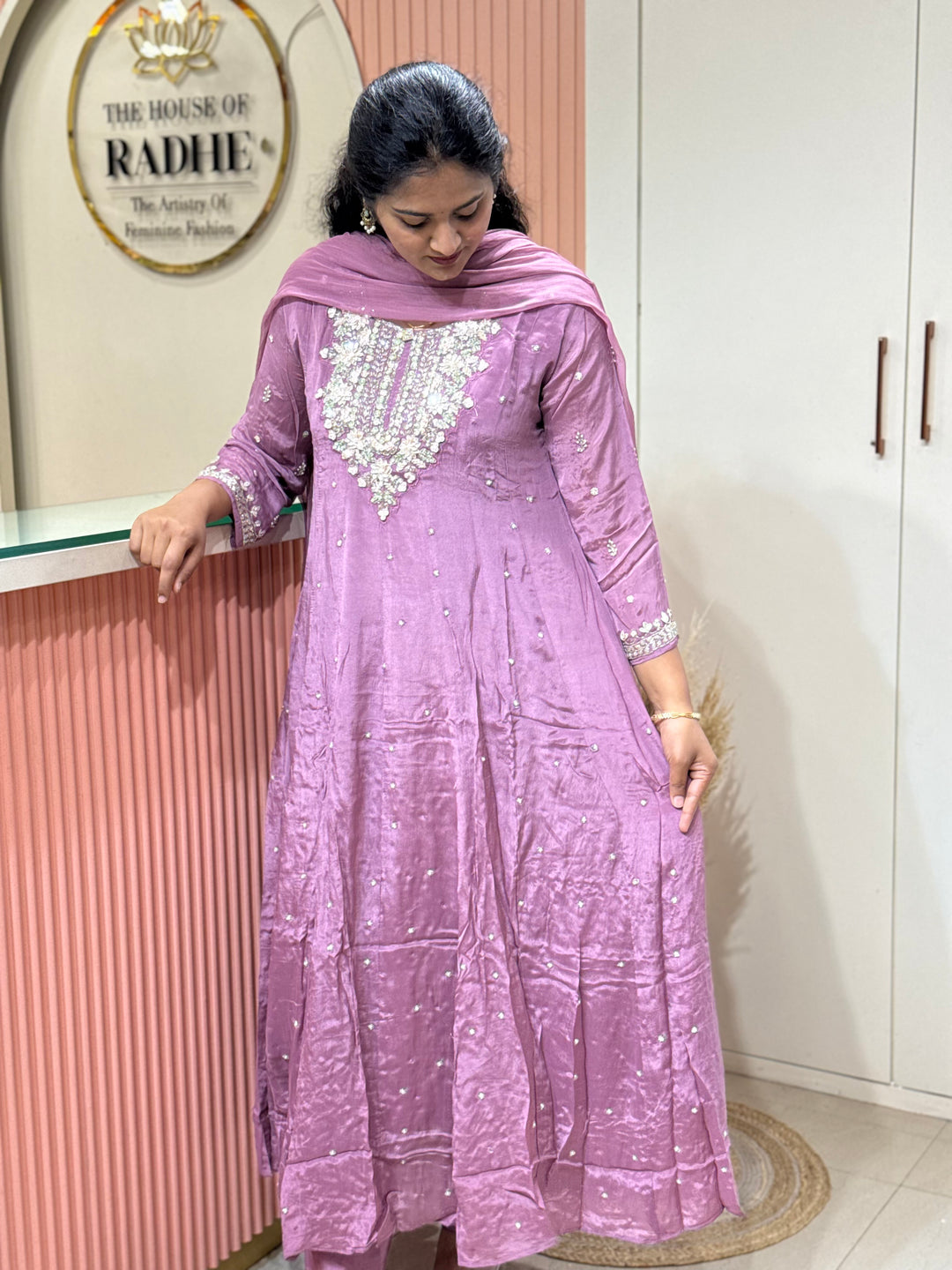 Pure Chinon Handwork Collection Party Wear | R117