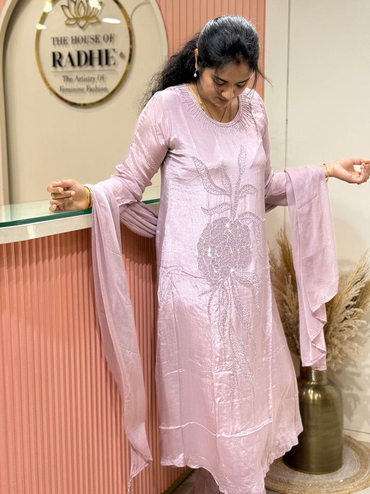 Pure Chinon Handwork Collection Party Wear | R177