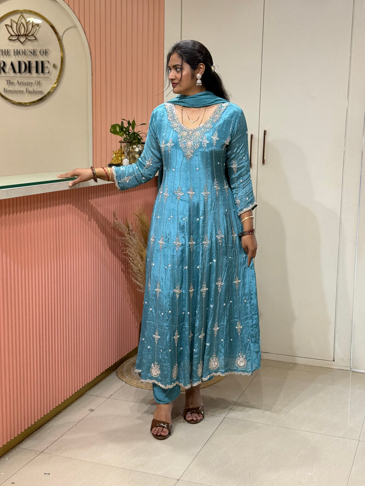 Pure Chinon Handwork Collection Party Wear  | R177