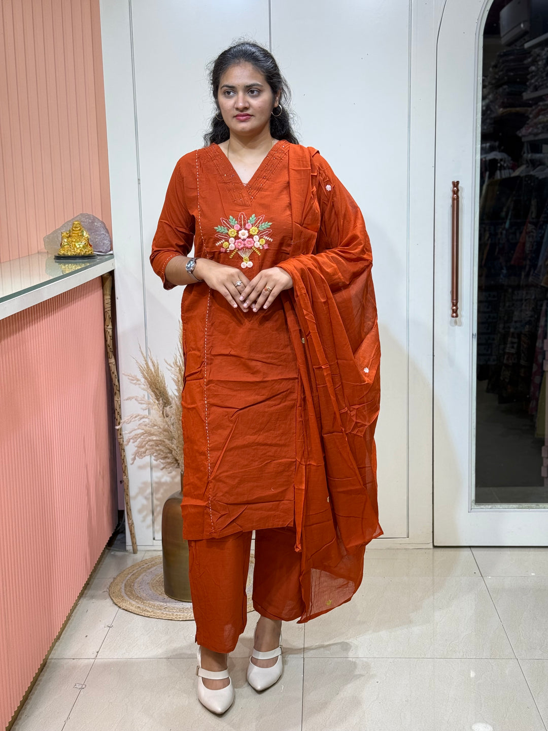 Hand Embroidered 3 Pc Cotton Collection – Summer Special | R166