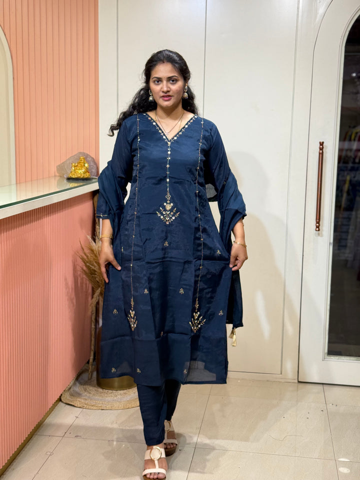 S Mul Chanderi Semi Party wear |R138