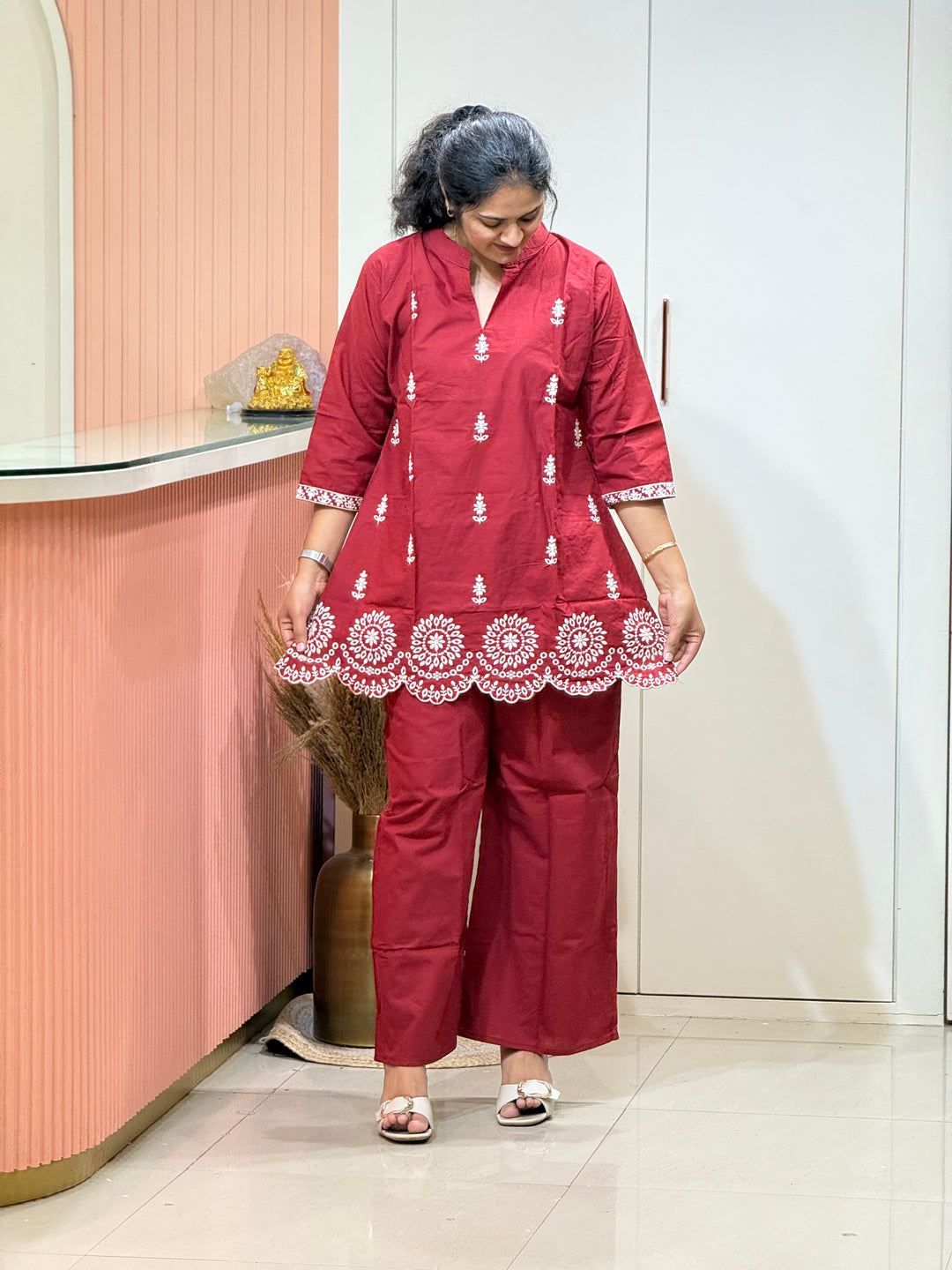 Co-Ord Set with Embroidery Work | R183