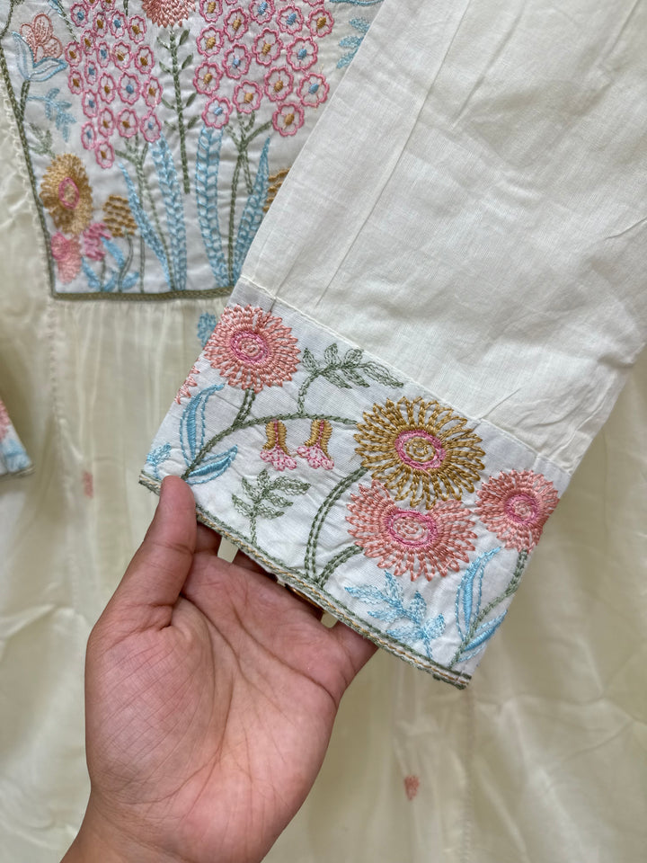 Pure Mul Cotton with Embroidery Work (Cotton Lining)  | R168