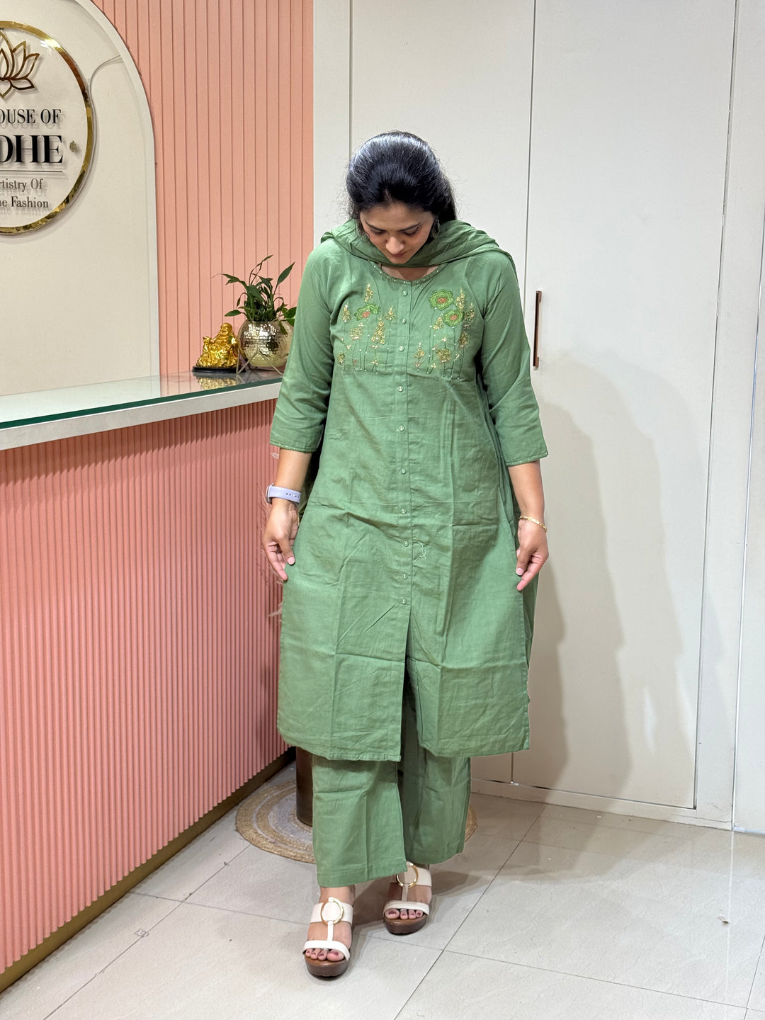 Khadi Cotton Collection with  Embroidery work | R220