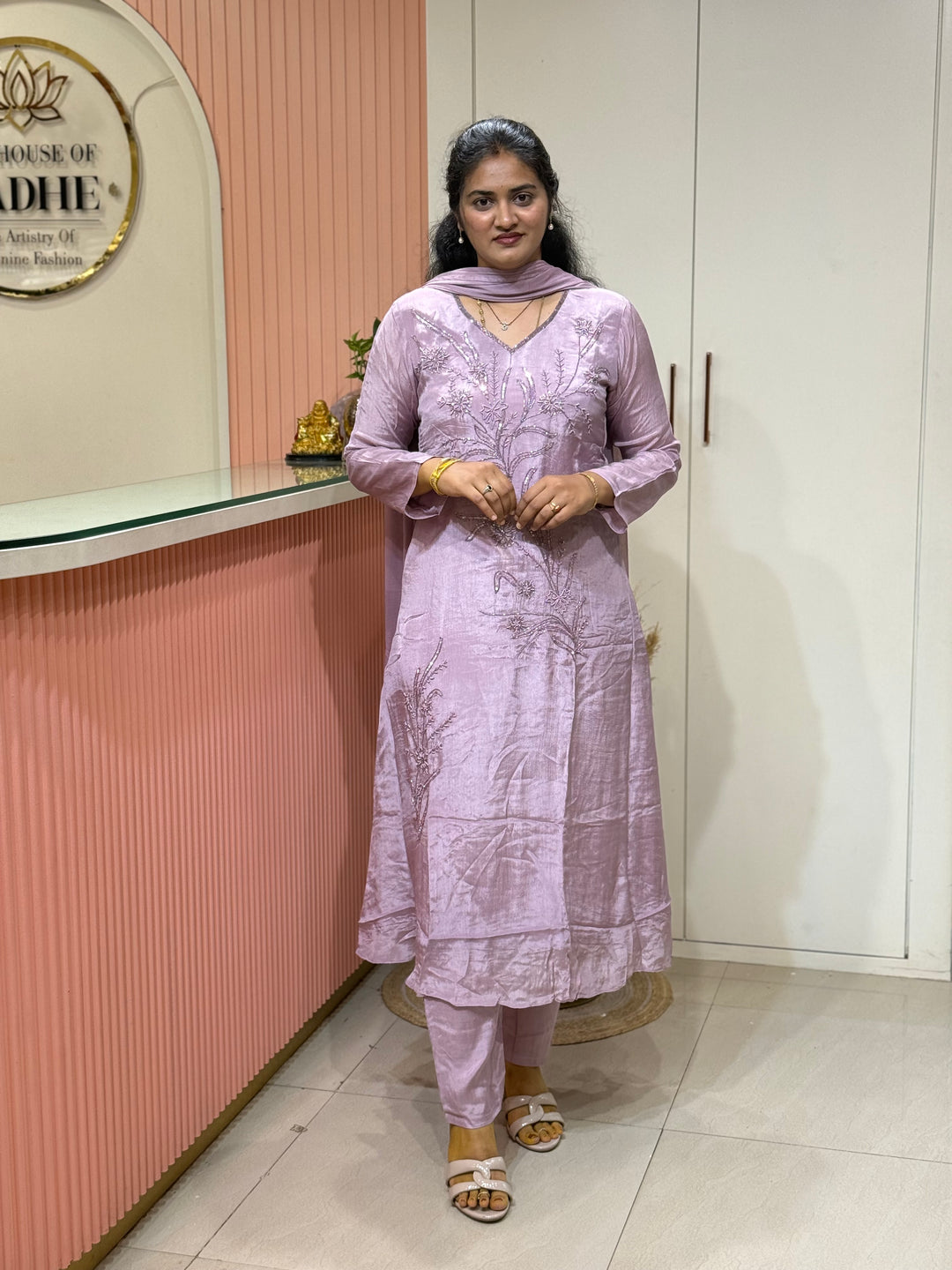 Pure Chinon Handwork Collection Party Wear  | R177