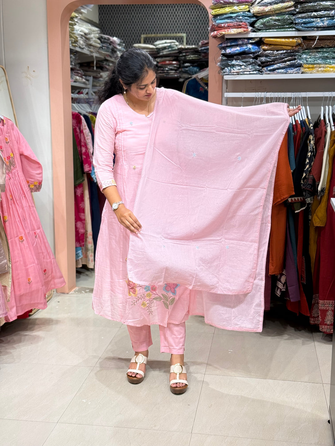 Mul Cotton Collection with Embroidery work (Cotton Lining)| R150