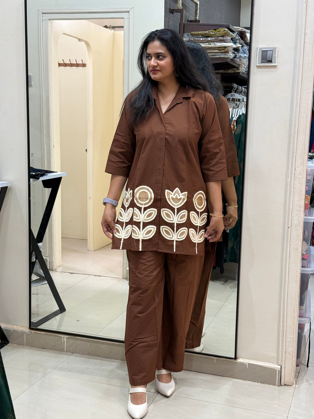 Co-Ord Set with Embroidery work | R137