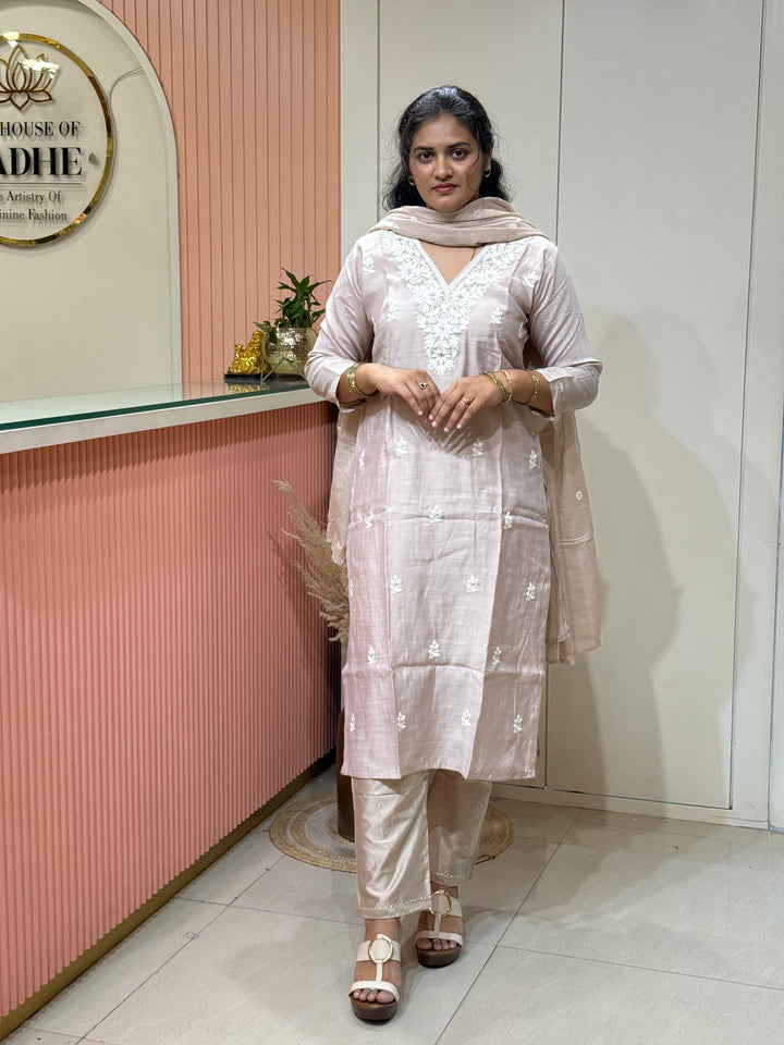 Vatican &amp; Mul Chanderi Embroidered Collection | R209