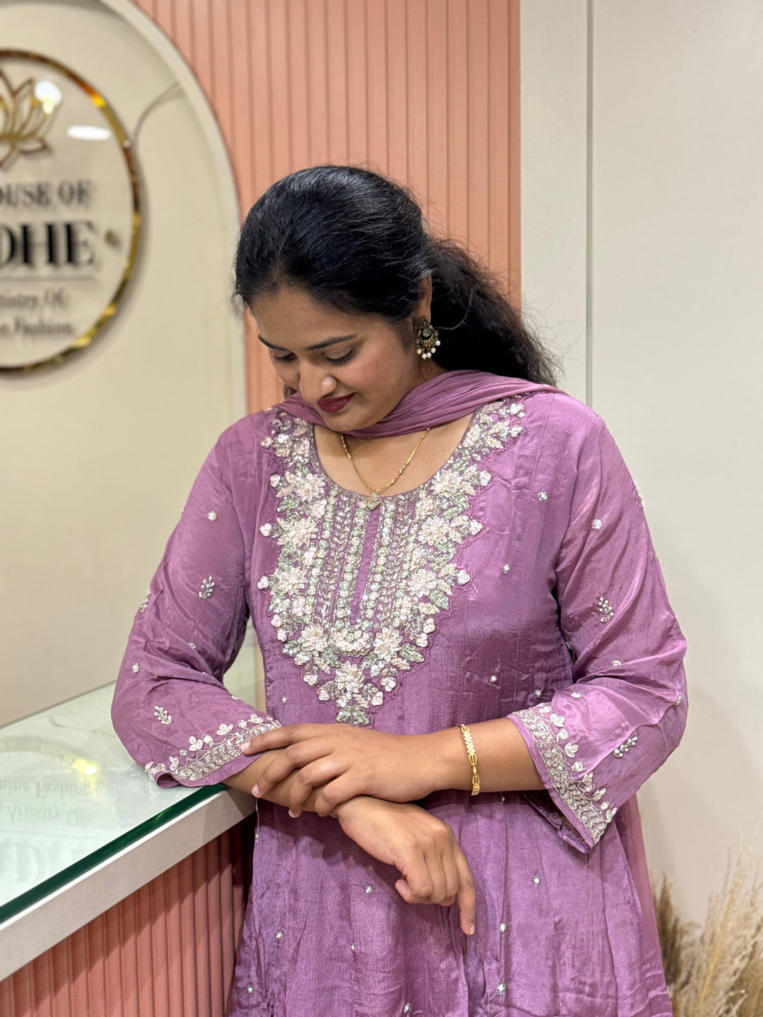 Pure Chinon Handwork Collection Party Wear | R117