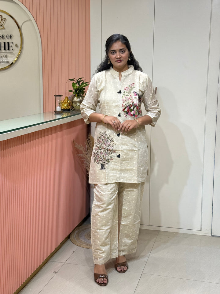 Pure Jamdhani  Two-Piece Designer Collection (Cotton Lining )| R137