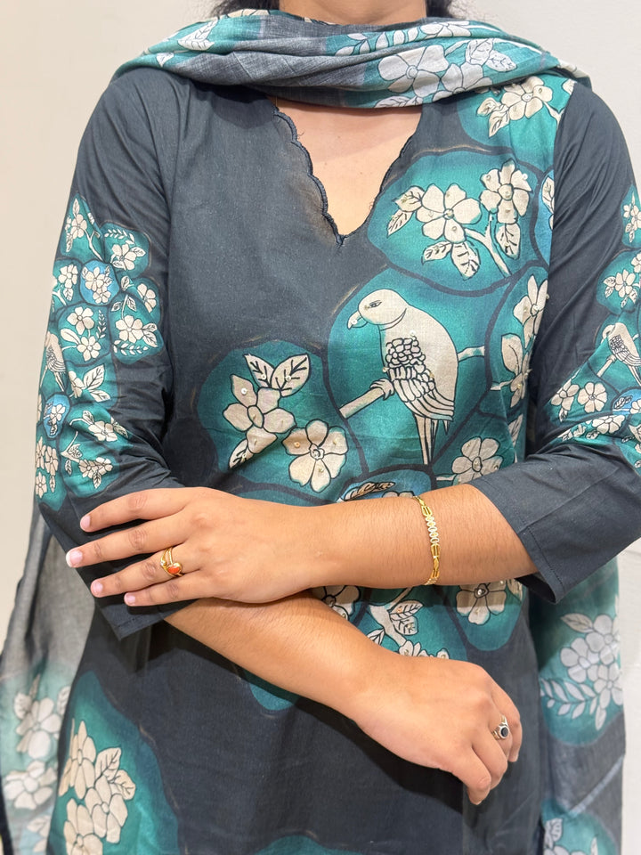 60-60 Cotton Printed 3 Pc Kurta Sets – Premium Soft Collection | R163