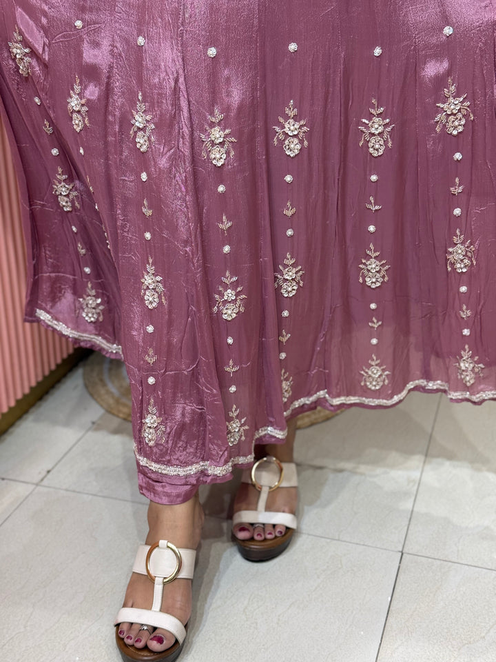 Pure Chinon Festive Collection | Full Handwork, Sequin &amp; Cut Dana | R177