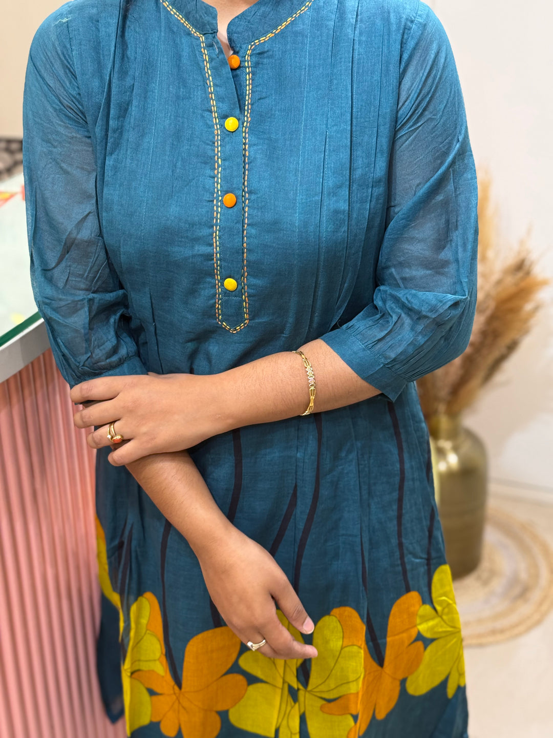 Banaras Mul Chanderi 2 Pc Set – Beautiful Printed Collection with cotton Lining | R166