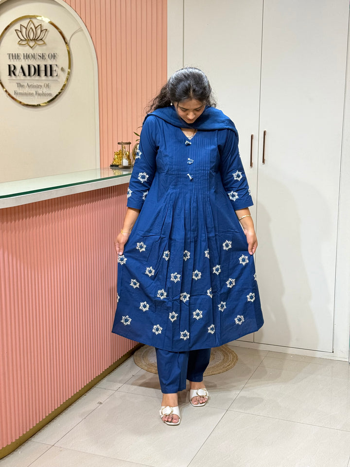 Premium Heavy Cotton Handwork Collection with Organza Dupatta (Cotton Lining )| R224