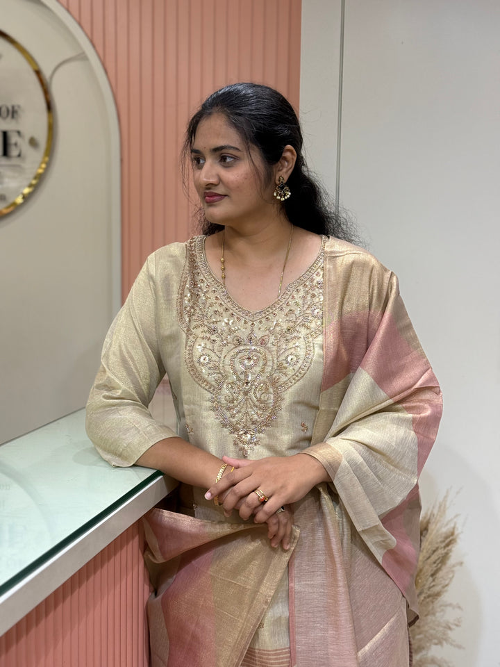 Pure Tissue Collection | Neck Handwork &amp; Beautiful Dupatta | R148