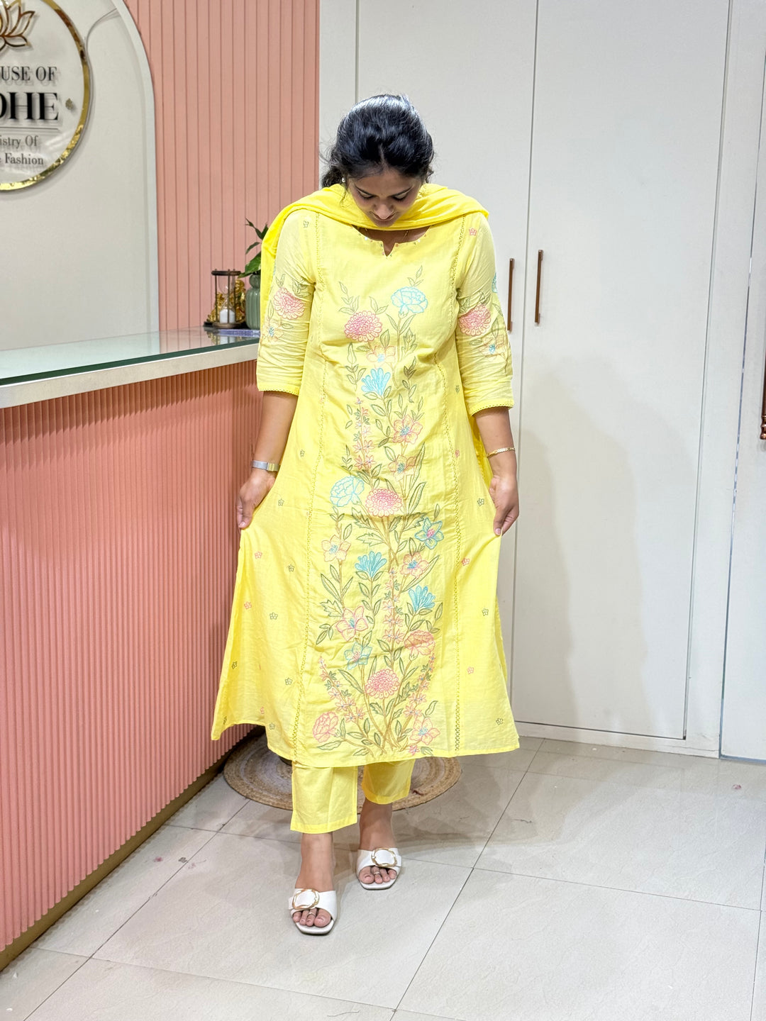 Mul Cotton Collection with Embroidery work (Cotton Lining)| R181