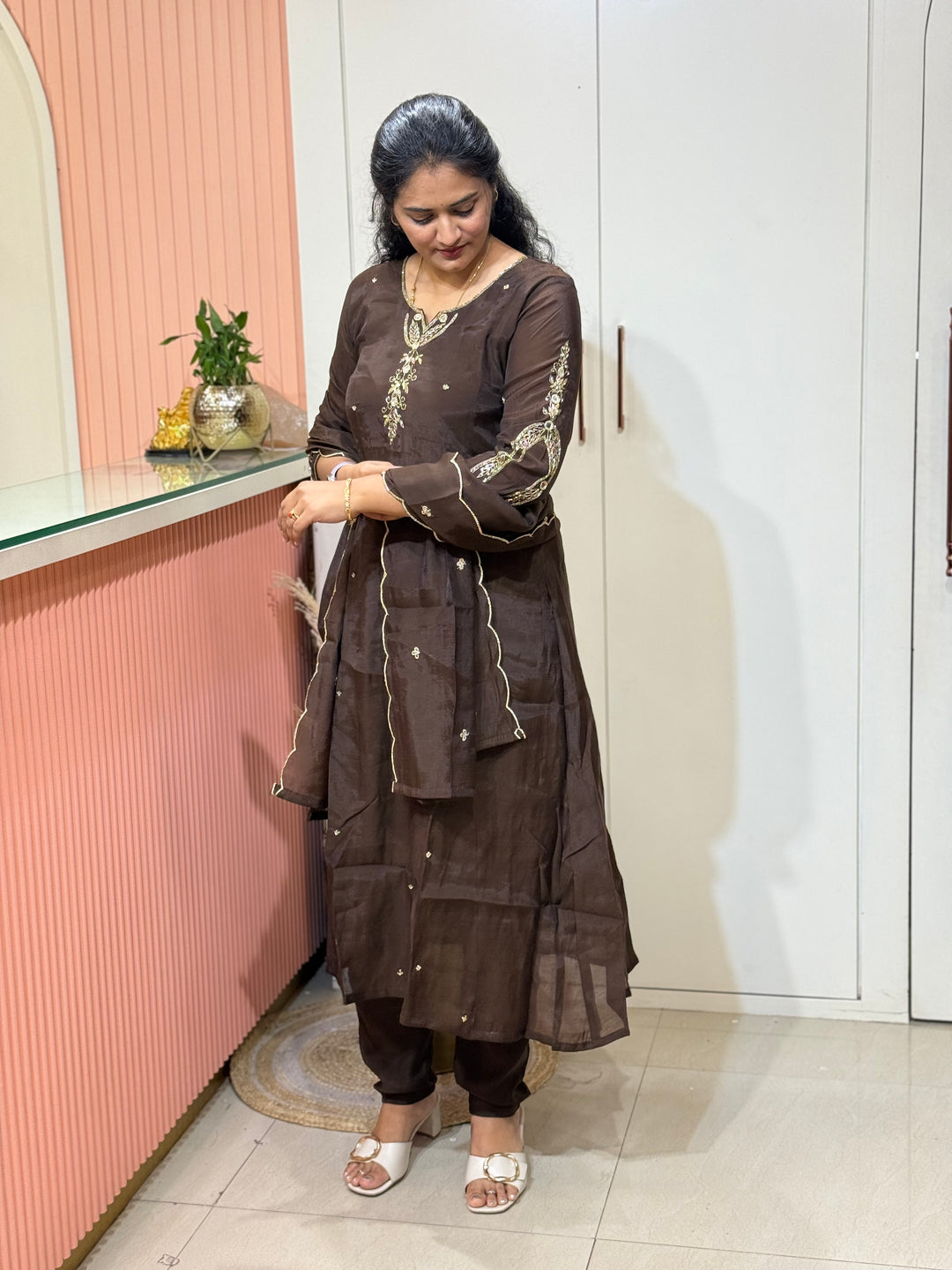 Mul Chanderi Semi Party Wear Collection | R205