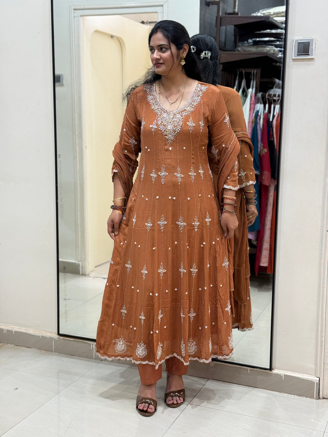 Pure Chinon Handwork Collection Party Wear  | R177