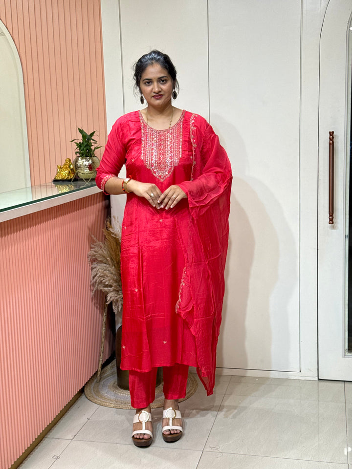 Dola Silk Semi Party Wear Collection (Cotton Lining Available )| R217