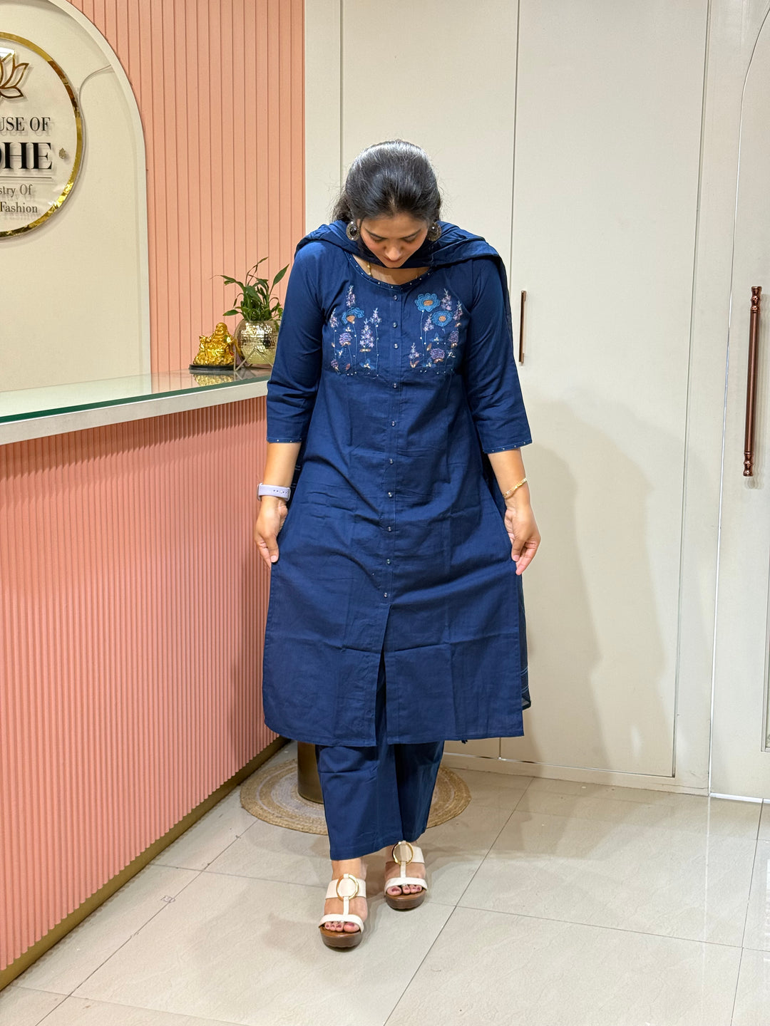 Khadi Cotton Collection with Embroidery Work | R220