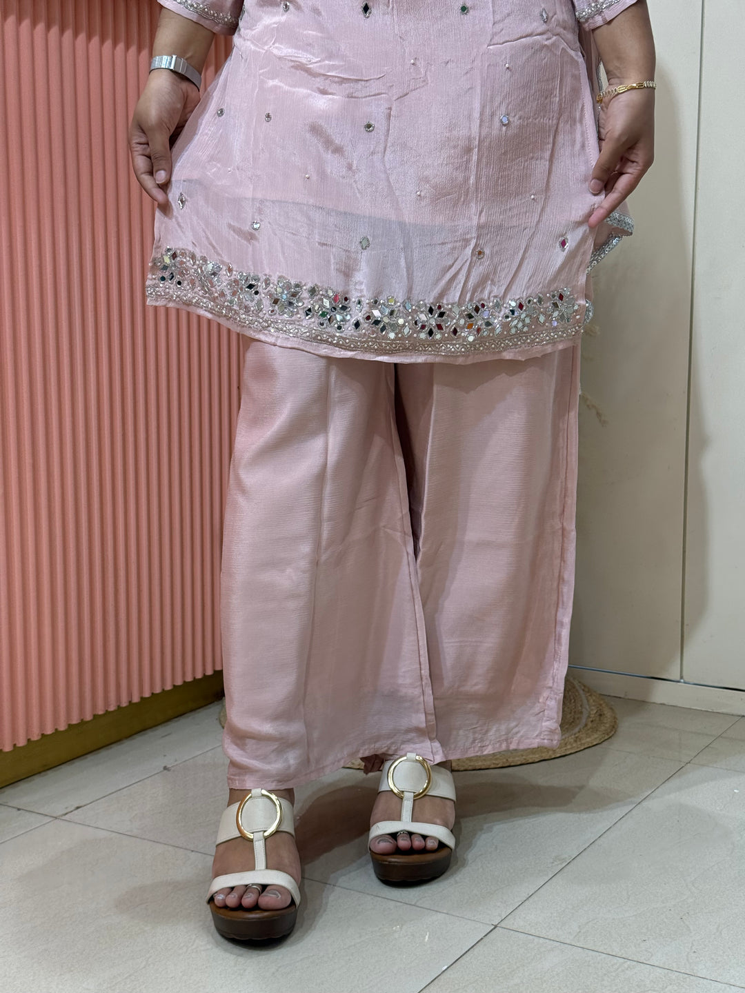 Designer Chinon Collection With Real Mirror Work | R177