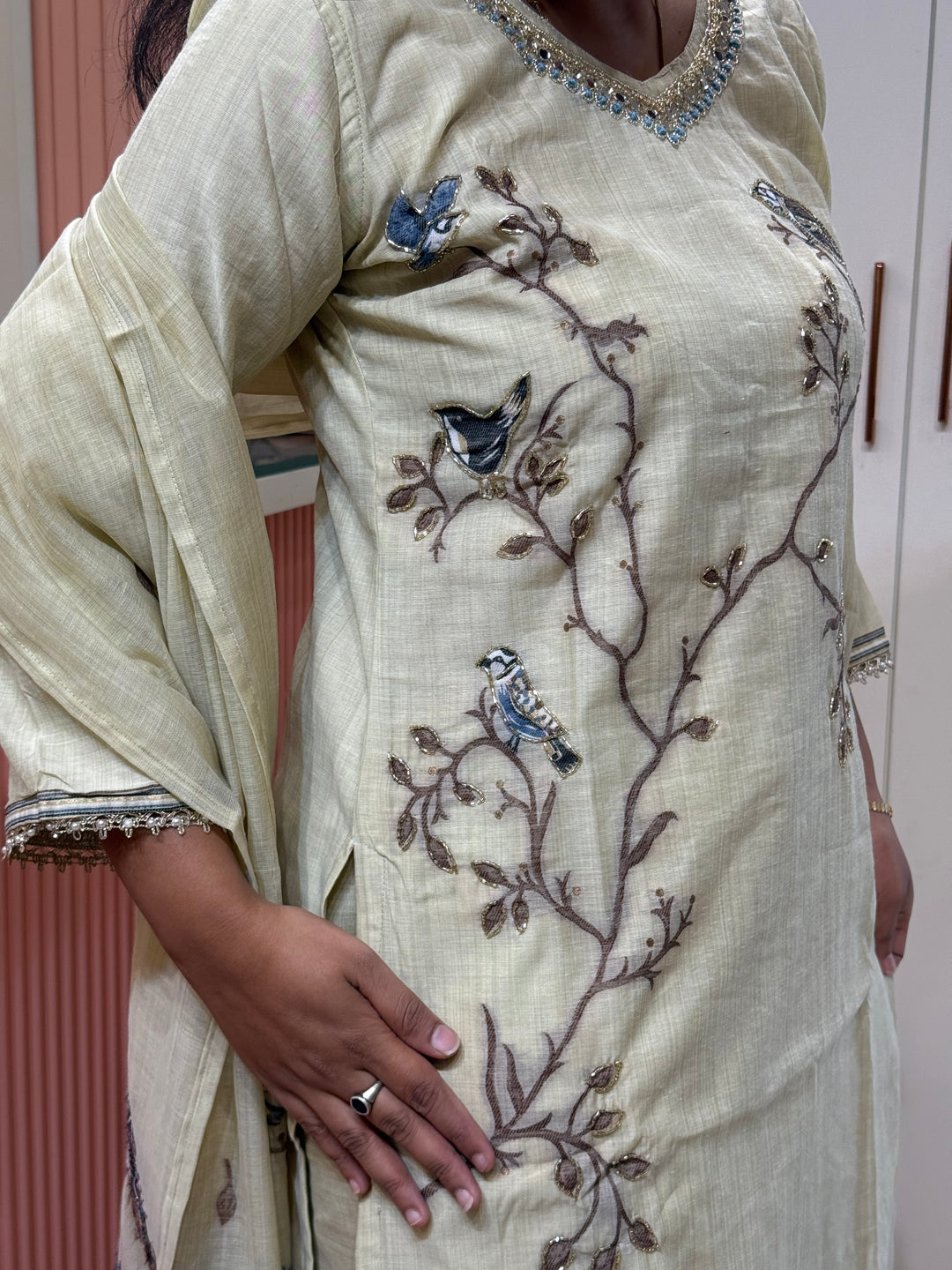 Pure Jamdhani Designer Collection with weaving Dupatta (Cotton Lining) | R211