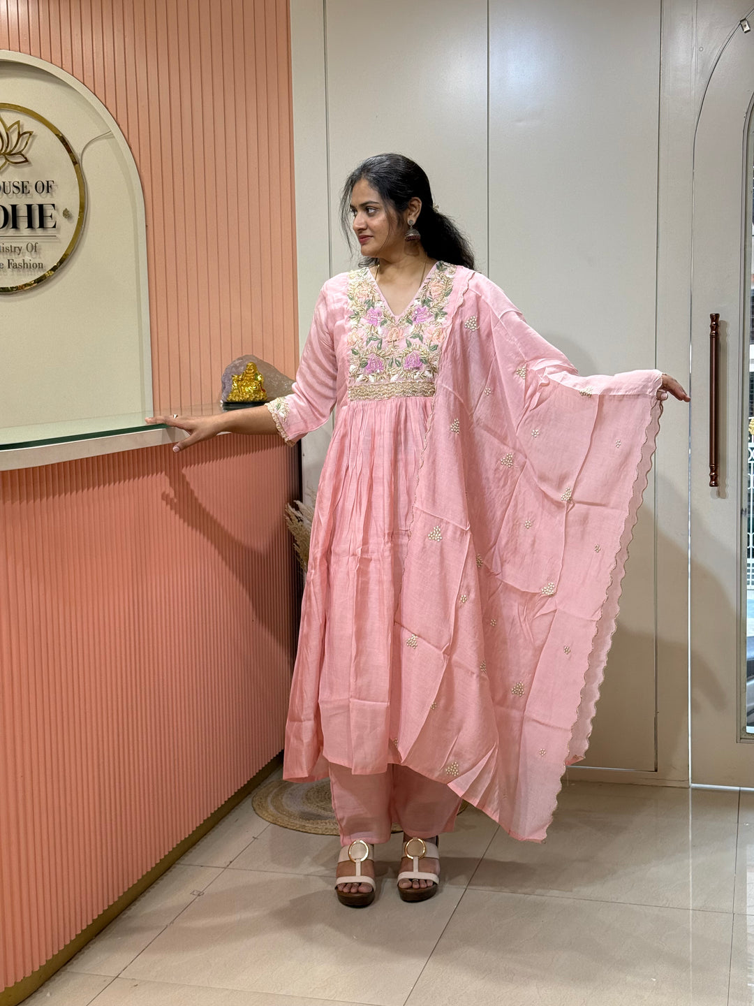 Premium Mul Chanderi Handwork Collection | R206