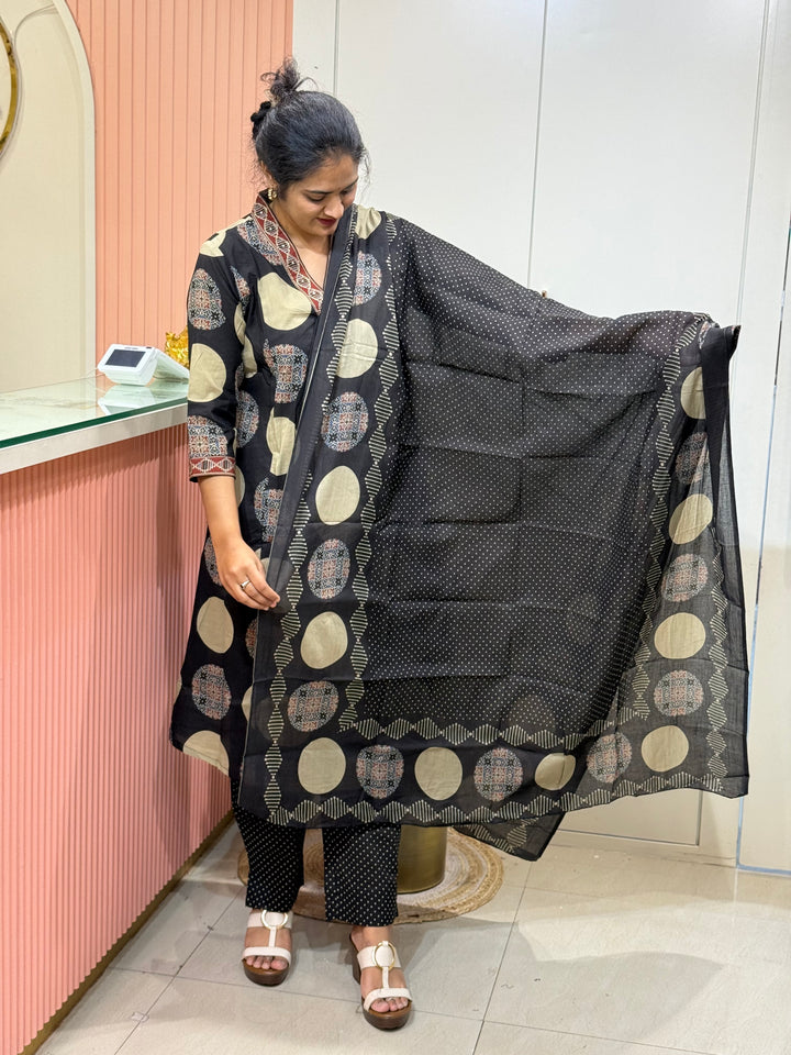 Cotton 3 Pc Kurta Set  | R145