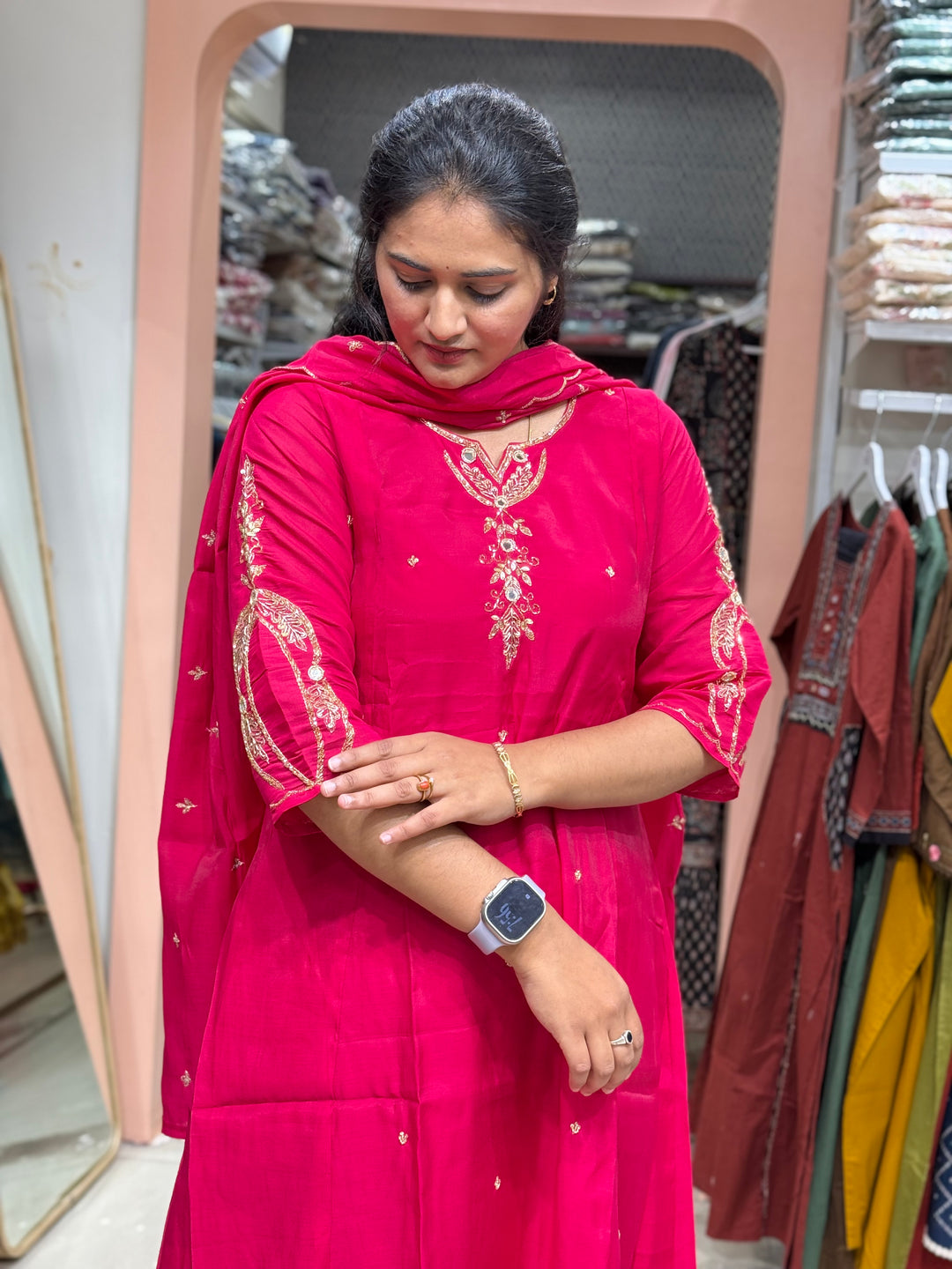 Mul Chanderi Semi Party Wear Collection | R205