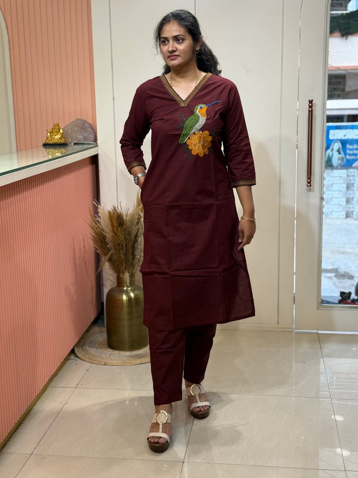 Cotton 2 Pc Embroidered Collection – Front &amp; Back Work | R137