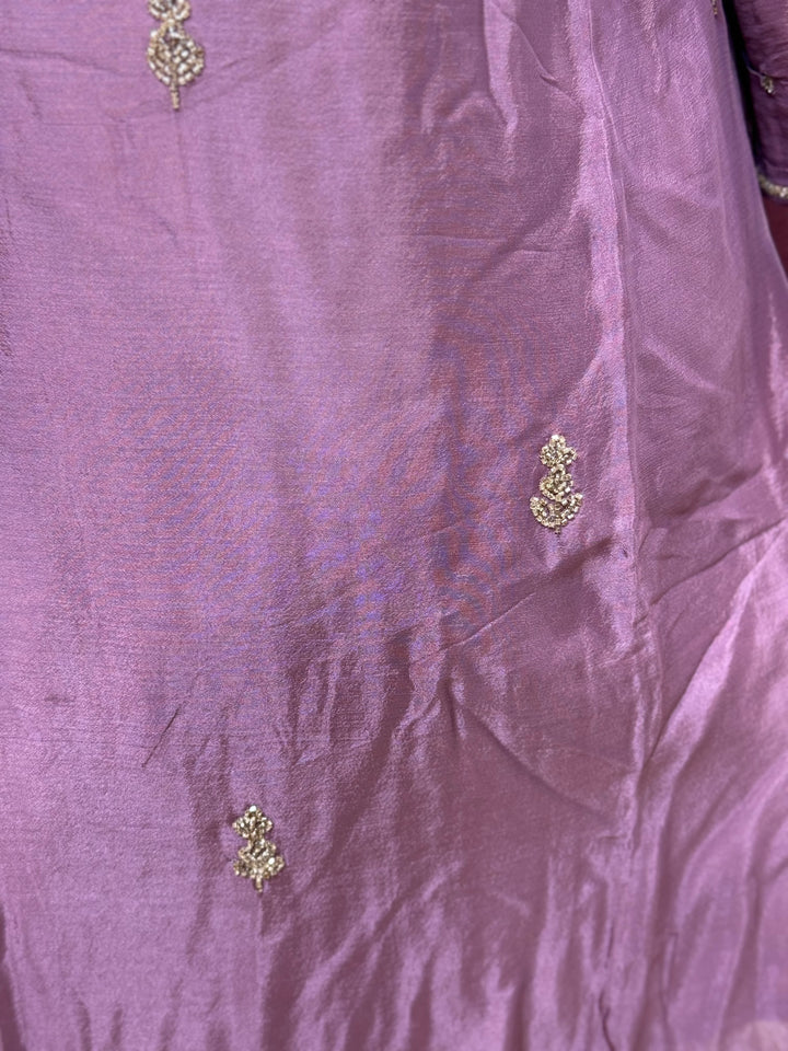 Pure Chinon Heavy Handwork Flared Palazzo Collection | R117
